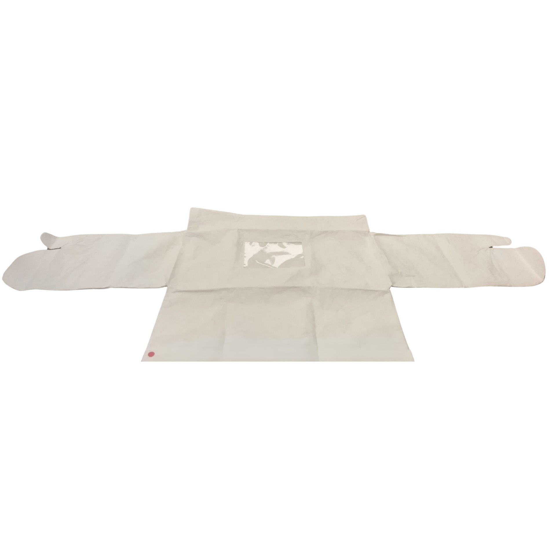 Self Seal Tyvek bag with mittens, see through panel and steam indicator